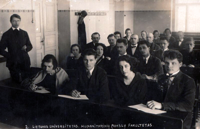 Balio Sruogos paskaita Lietuvos universitete (~1925–1926 m.). © ® Maironio lietuvių literatūros muziejus
