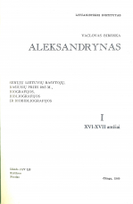 Aleksandrynas. T. 1 : XVI – XVII amžiai (1960)