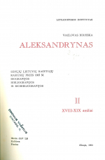 Aleksandrynas. T. 2 : XVIII – XIX amžiai (1963)