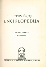 Lietuviškoji enciklopedija. T. 1 : A – Atskalūnas (1933)