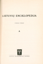 Lietuvių enciklopedija. T. 1 – 3 / vyr. red. Vaclovas Biržiška