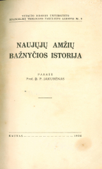 Naujųjų amžių bažnyčios istorija (1936)