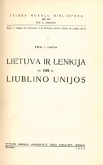 Lietuva ir Lenkija po 1569 m. Liublino unijos (1932)