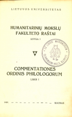 Metafizika ir atskiri mokslai (1925)