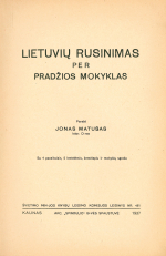 Lietuvių rusinimas per pradžios mokyklas (1937)