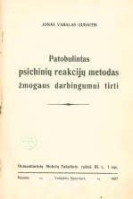 Patobulintas psichinių reakcijų metodas (1927)