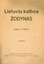 Lietuvių kalbos žodynas (1924)