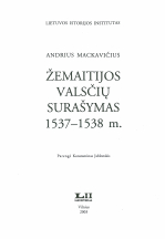 Žemaitijos valsčių surašymas 1537-1538 m. (2003)