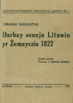 Darbay senuju Lituwiu yr Žemaycziu... (1929)