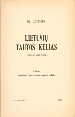 Lietuvių tautos kelias į naująjį gyvenimą. T. 2 (1953)