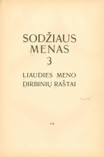 Sodžiaus menas. Kn. 3 (1931)