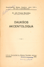 Daukšos akcentologija (1935)