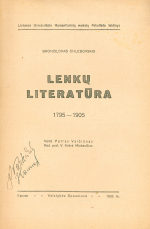 Lenkų literatūra... (1926)