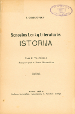 Senosios lenkų literatūros istorija (1924)