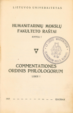 Graikų genijaus ... / Tipingos filosofijos... (1925)