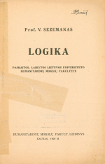 Logika [paskaitos] (1929)