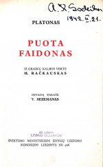 Puota ; Faidonas / Platonas (1935)