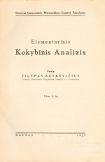 Elementarinis kokybinis analizis (1929)