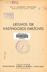 Lietuvos TSR vaistingosios daržovės (1946)