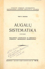 Augalų sistematika. D. 1 (1935)
