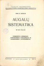 Augalų sistematika. D. 2 (1941)