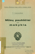 Mūsų paukščiai ir mokykla (1923)