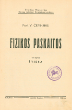 Fizikos paskaitos. VI skyrius : Šviesa (1925)