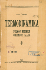 Fizinė chemija. D. 1 : Termodinamika (1928)