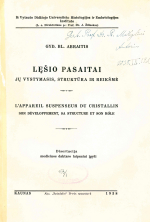 Lęšio pasaitai, jų vystymasis, struktūra ir reikšmė (1938)