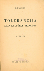 Tolerancija kaip kultūros principas (1936)