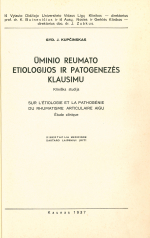 Ūminio reumato etiologijos ir patogenezės klausimu (1937)