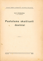 Pastatams skaičiuoti daviniai (1932)