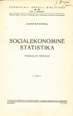 Socialekonominė statistika (1933)