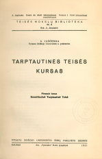 Tarptautinės teisės kursas. T. 1 (1931)