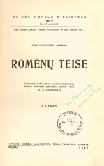 Romėnų teisė. T. 1 (1931)