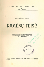 Romėnų teisė. T. 2 (1932)