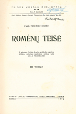 Romėnų teisė. T. 3 (1933)