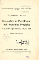 Enėjas Silvius Piccolomini... (1928)