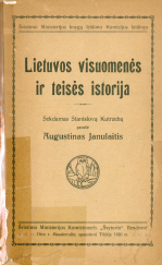 Lietuvos visuomenės ir teisės istorija (1920)