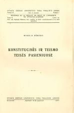 Konstitucinės ir teismo teisės pasieniuose (1931)