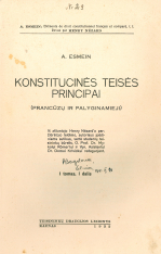 Konstitucinės teisės principai. T. 1, D. 1 (1932)