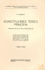 Konstitucinės teisės principai. T. 1, D. 2 (1932)