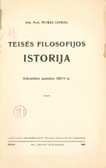 Teisės filosofijos istorija (1928)