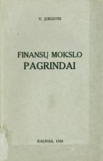 Finansų mokslo pagrindai (1938)