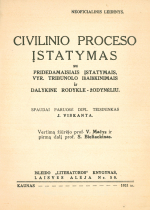 Civilinio proceso įstatymas... (1931)