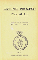 Civilinio proceso paskaitos (1924)