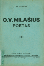 O. V. Milašius-poetas (1930)