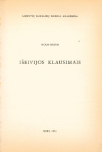 Išeivijos klausimais (1974)