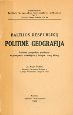 Baltijos respublikų politinė geografija (1929)