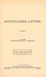 Anthologia Latina. D. 2 (1939)